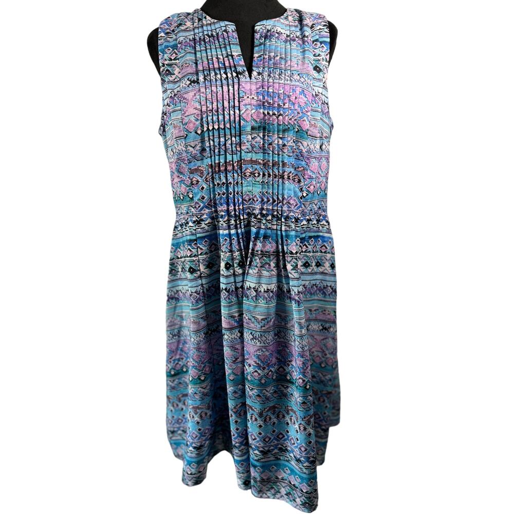 Rabbit Rabbit Rabbit Designs Women's Aztec Print Dress, Size 12 - Picture 8 of 8